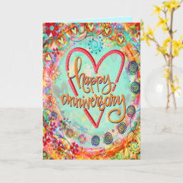 Söt Whimsical Blommig Lycklig årsdag  Kort