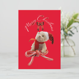 Söt Whimsical jul teddybjörn Meddelande