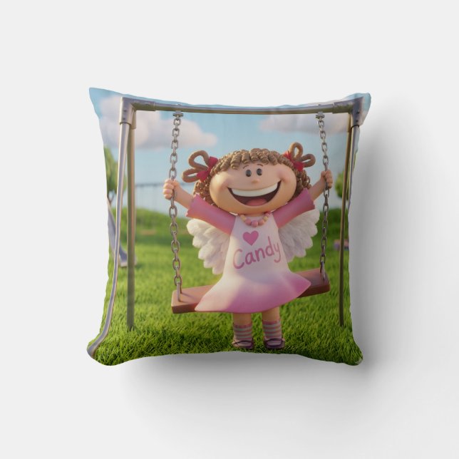Söt Whimsical Kudd | Konstnärlig Dekorativ Cushio Kudde (Framsida)