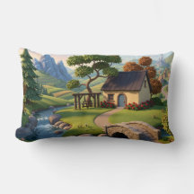 Söt Whimsical Kudd | Konstnärlig Dekorativ Cushio