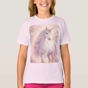 Söt Whimsical pastellfärgad Enhörning T Shirt