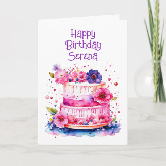 Söt Whimsical Personlig Girl Birthday Kort