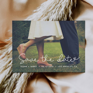 Söt Whimsical Save The Date Fotokort Spara Datumet