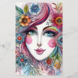 Söt Whimsical Scrapbookpapper För Pappershantverk