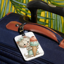 SÖT WHIMSICAL SOMMAR TEMATISERAD KATTUNGESKATT BAGAGEBRICKA