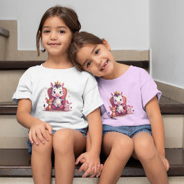 Söt Whimsical Tecknad Zebra Drottning Prinsessa T Shirt