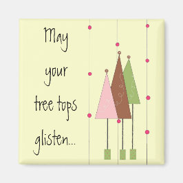 Söt Whimsical Träd Magnet