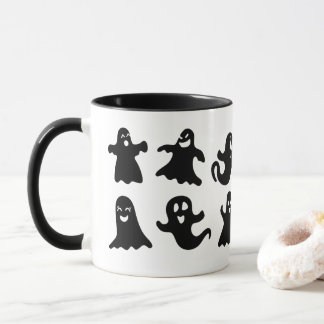 Söt & Whimsical Vänliga Spökande Halloween Mugg