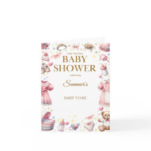 Söt Whimsical Watercolor Bebis Shower Inbjudan