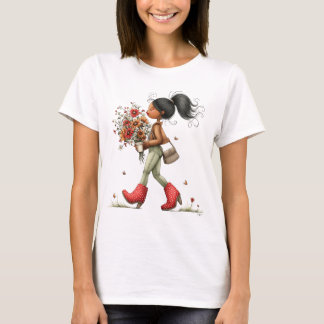 SÖT WHIMSISK HÖST TEMA Flicka T Shirt