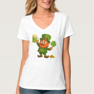 Söt/whimsisk Leprechaun Saint Patrick's Day T Shirt