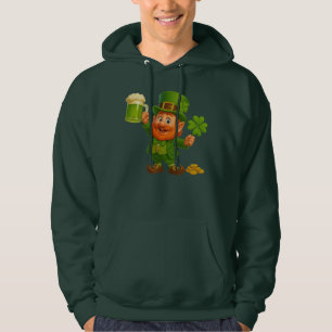 Söt/whimsisk lurendrejare Saint Patrick's Day Hoodie