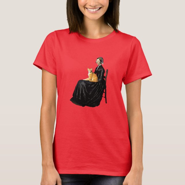 Söt Whistlers Mors Orange Tabby Kvinnas T Shirt (Framsida)