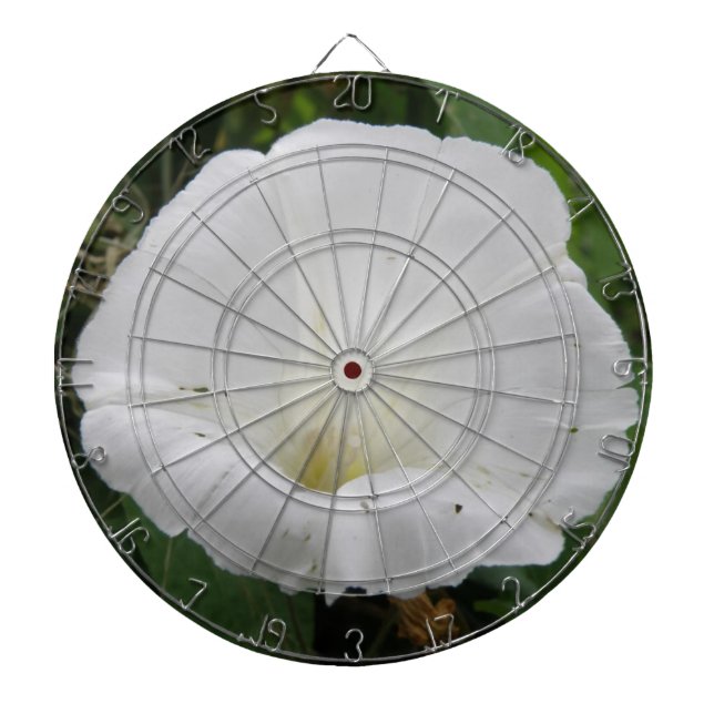 Söt White Convolvulus Flower Dart Board Darttavla (Framsidan)