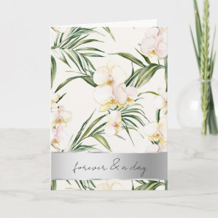 Söt White Cream Orchids Bröllop Kort