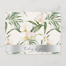 Söt White Cream Orchids.. Vykort