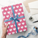 Söt White Hearts Mönster Shock rosa Presentpapper<br><div class="desc">Festiv, modern och enkel chic som täcker in pappra funktioner söt vita hjärtan mönster mot shock rosa. Slå presenter med kärlek, perfekt för Alla hjärtans dag, helgdag, bröllop, födelsedagar eller en babydusch! Enbart designad för dig av Lycklig Dolphin Studio. Kontakta oss på happydolphinstudio@outlook.com om du behöver hjälp eller matchande produkter....</div>