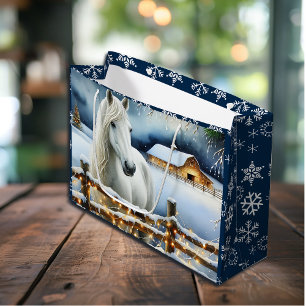 Söt White Horse Festive Farm jul