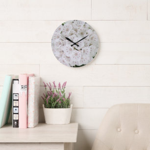 Söt White Mountain Laurel Blommigt Wall Clock Stor Klocka