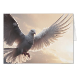 Söt White Peace Dove Hälsningskort