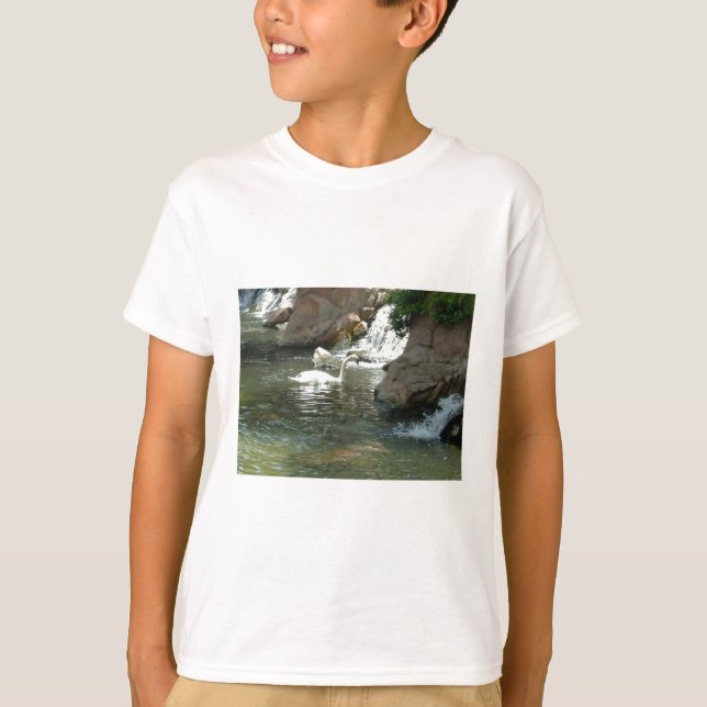 Söt White Svan Tee (Framsida)