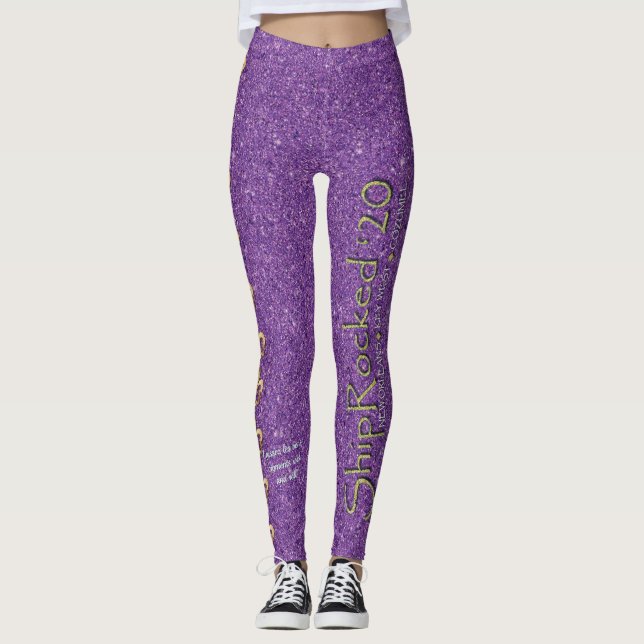 Söt Wicked Dam Lila Glitter SR20 Leggings (Framsida)
