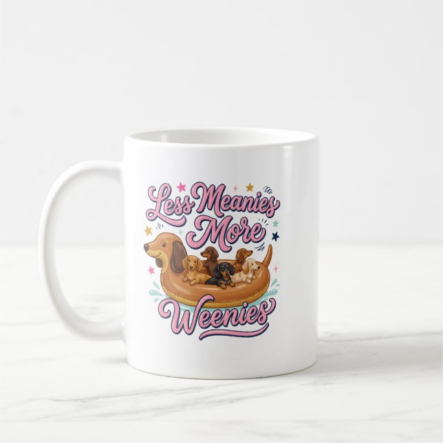 Söt Wiener Dog-mugg Kaffemugg (Vänster)