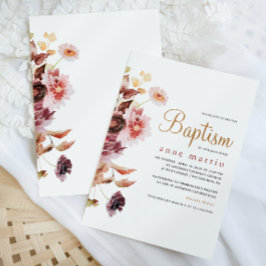 Söt WildblomBouquet Girl's Blommigt Baptism Inbjudningar