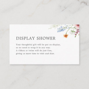 Söt Wildblomme Gräns Visning Shower Tilläggskort