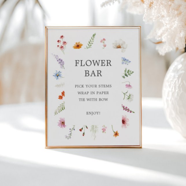 Söt Wildblomme Ram Flower Pub-tecken Poster (Skapare uppladdad)