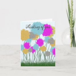 Söt Wildblommor Anteckningskort