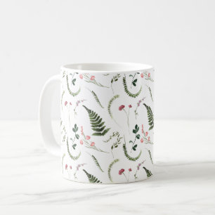 Söt Wildblommor Botanical Mönster Kaffemugg