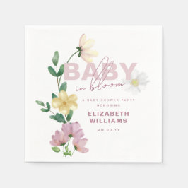 Söt Wildblommor i Bloom Baby Shower Pappersservett