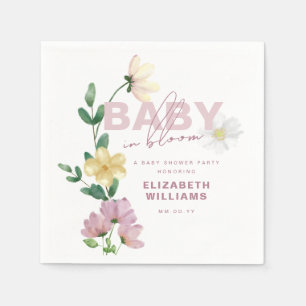 Söt Wildblommor i Bloom Baby Shower Pappersservett