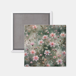 Söt Wildblommor Magnet