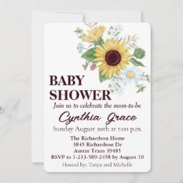 Söt Wildblommor med solros och Daisy Julkort