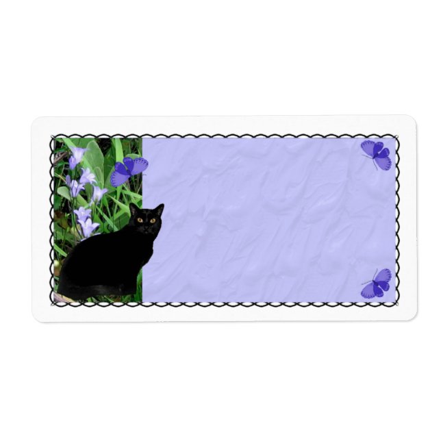 Söt Wildblommor och kattskeppsetiketter Fraktsedel (Framsidan)