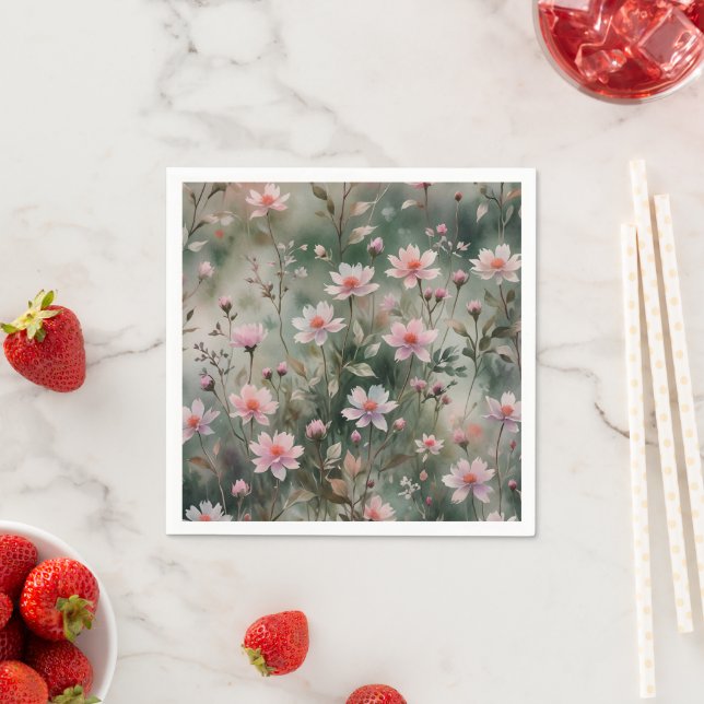 Söt Wildblommor Pappersservett (Insitu)