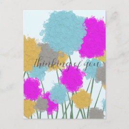 Söt Wildblommor Vykort