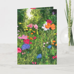 Söt Wildblomshälsningskort Kort