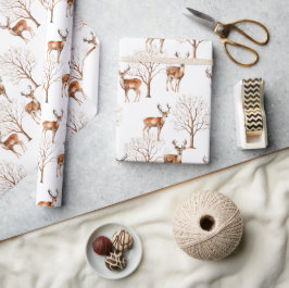 Söt Wildlife Hjort Scenery Gift Presentpapper