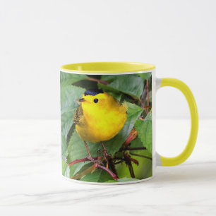 Söt Wilsons Warbler i Cherry Träd Mugg