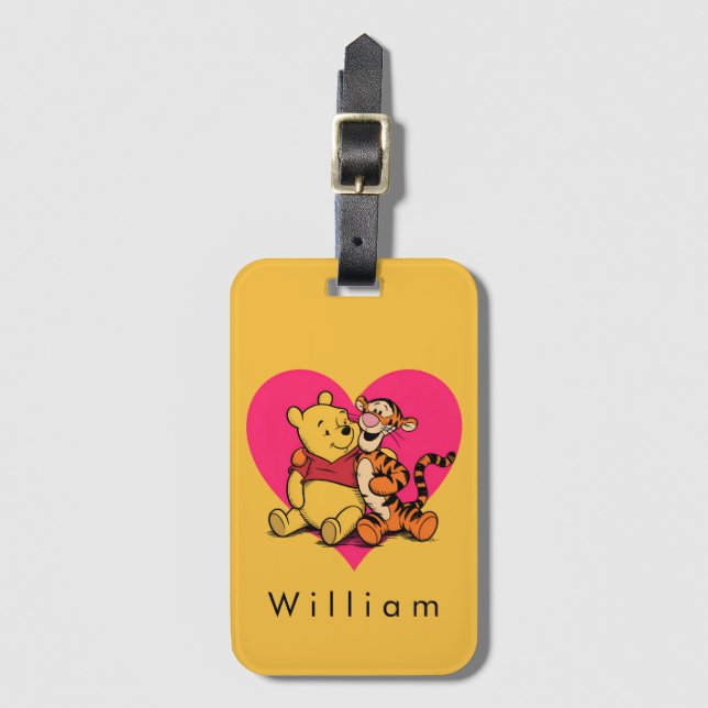 Söt Winnie the Pooh & Tigger Bagagebricka (Framsida vertikal)