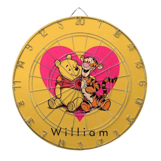 Söt Winnie the Pooh & Tigger Darttavla (Framsidan)