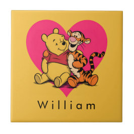 Söt Winnie the Pooh & Tigger Kakelplatta
