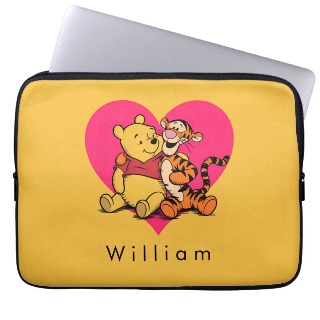 Söt Winnie the Pooh & Tigger Laptop Fodral (Framsidan)