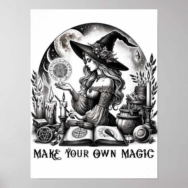 Söt Witch Apothecary make your own Magic Poster (Framsidan)
