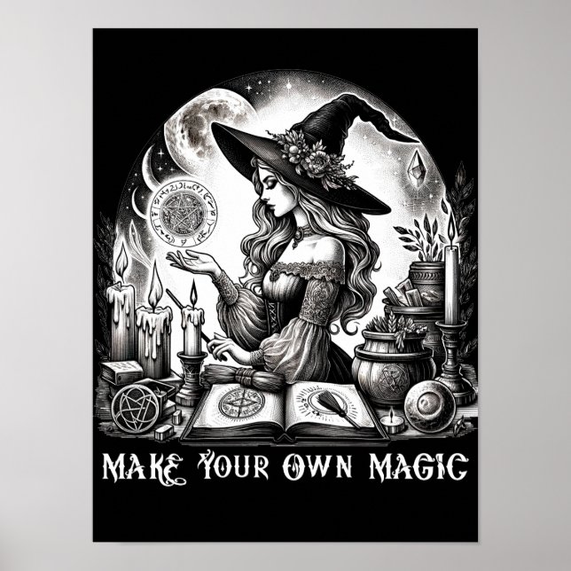 Söt Witch Apothecary make your own Magic Poster (Framsidan)