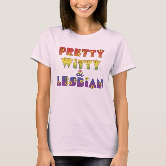 Söt Witty Lesbisk Tee (Framsida)