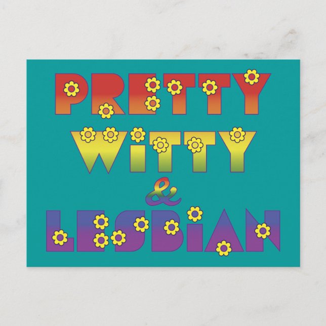 Söt Witty Lesbisk Vykort (Framsida)
